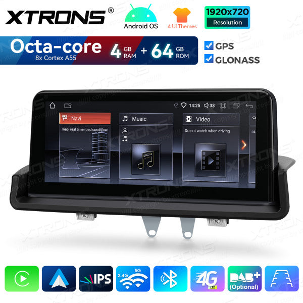 BMW E90/E91/E92/E93 senza monitor di serie  Octacore 4/64 GB 10.25'' Android OS 4G carplay android auto wireless QDB1090UNR