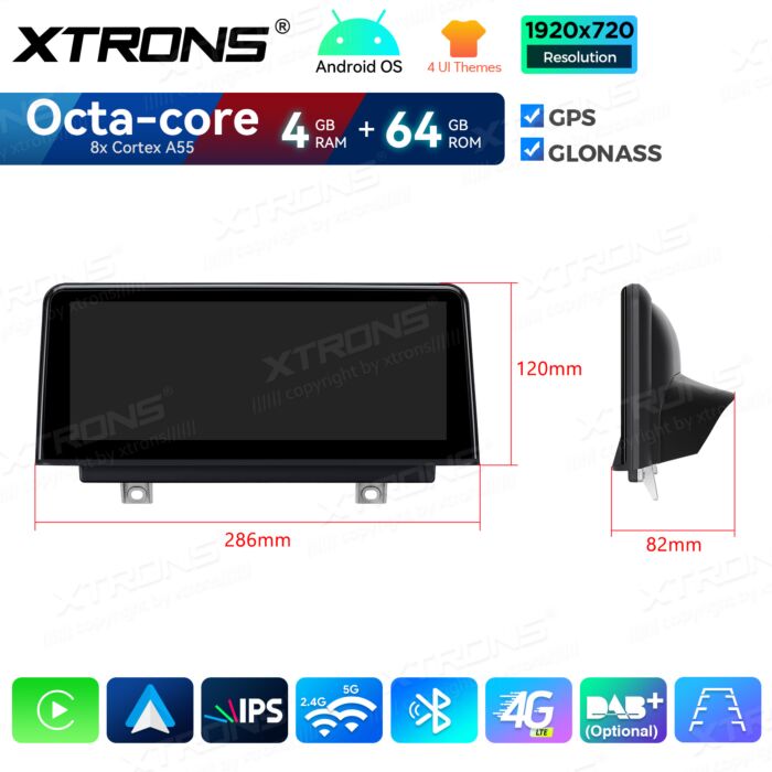 BMW 1/2 Series F20/F21/F22/F23 LHD RHD NBT System 10.25" Android 14 Octa Core Car Multimedia Player Built-in DSP CarPlay AA 4G -QDB10NBNEL