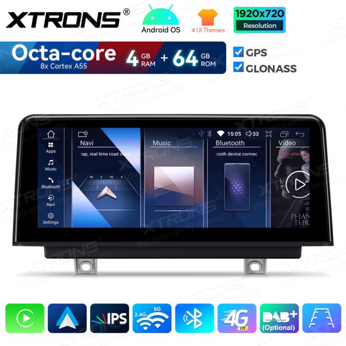 BMW 1/2 Series F20/F21/F22/F23 LHD RHD NBT System 10.25" Android 14 Octa Core Car Multimedia Player Built-in DSP CarPlay AA 4G -QDB10NBNEL