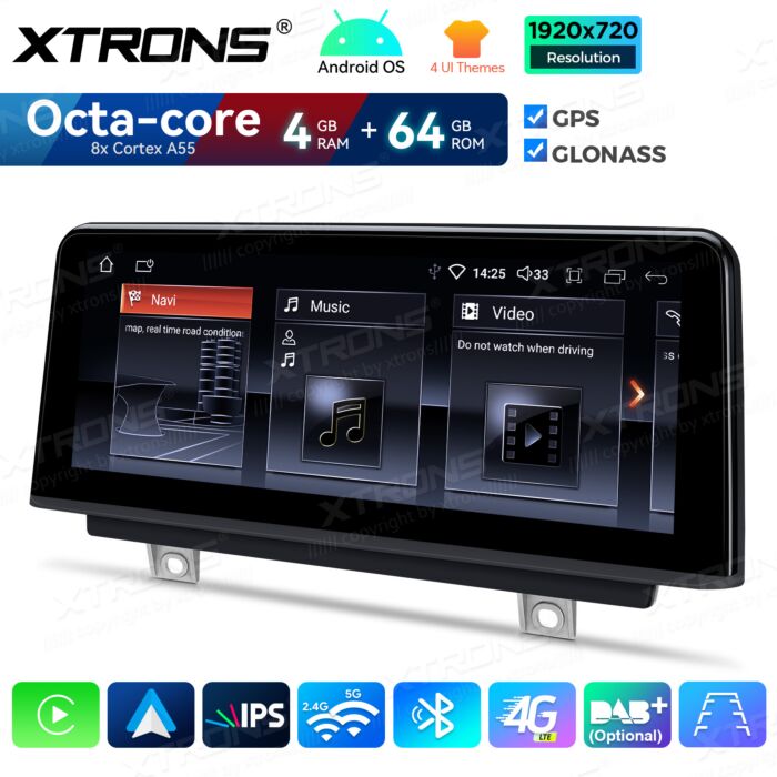 BMW 1/2 Series F20/F21/F22/F23 LHD RHD NBT System 10.25" Android 14 Octa Core Car Multimedia Player Built-in DSP CarPlay AA 4G -QDB10NBNEL