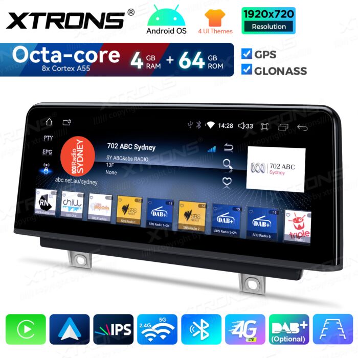 BMW 1/2 Series F20/F21/F22/F23 LHD RHD NBT System 10.25" Android 14 Octa Core Car Multimedia Player Built-in DSP CarPlay AA 4G -QDB10NBNEL