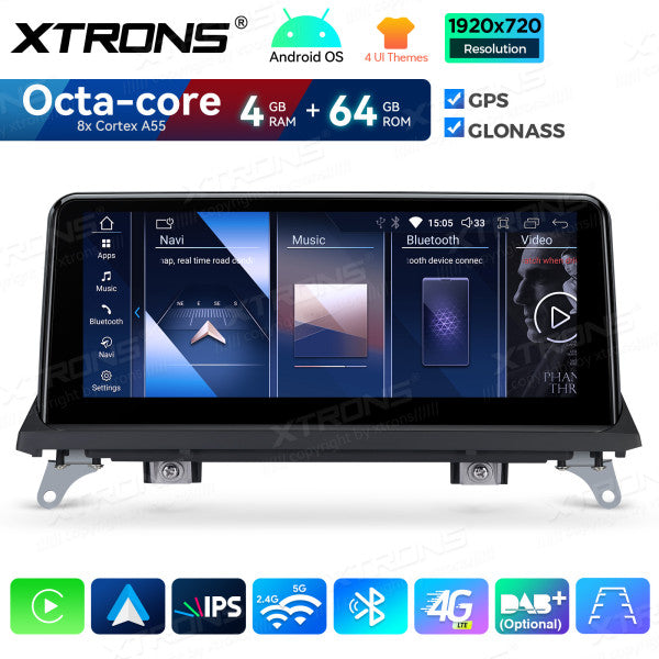BMW X5 E70 X6 E71 CCC/CIC/NBT 10,25'' Android OS 8 Core 4+64GB 4G LTE CarPlay Android Auto DSP  QDB10X5CC