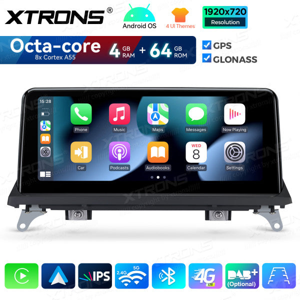 BMW X5 E70 X6 E71 CCC/CIC/NBT 10,25'' Android OS 8 Core 4+64GB 4G LTE CarPlay Android Auto DSP  QDB10X5CC