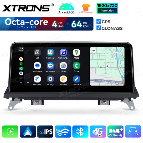 BMW X5 E70 X6 E71 CCC/CIC/NBT 10,25'' Android OS 8 Core 4+64GB 4G LTE CarPlay Android Auto DSP  QDB10X5CC