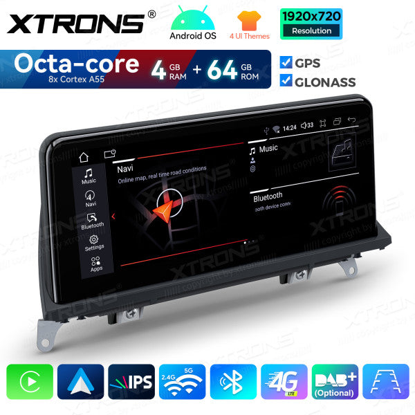 BMW X5 E70 X6 E71 CCC/CIC/NBT 10,25'' Android OS 8 Core 4+64GB 4G LTE CarPlay Android Auto DSP  QDB10X5CC