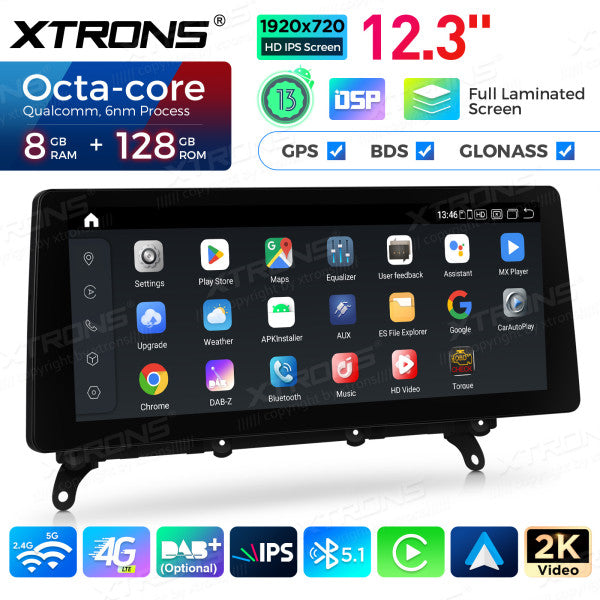 BMW X3/X4  F25-F26 CIC/NBT/EVO (2011-2018) Carplay android auto / Android  OEM / Qualcomm 680 / Octa Core / 8 GB di RAM e 128 GB di ROM / QGB23CIB12X3