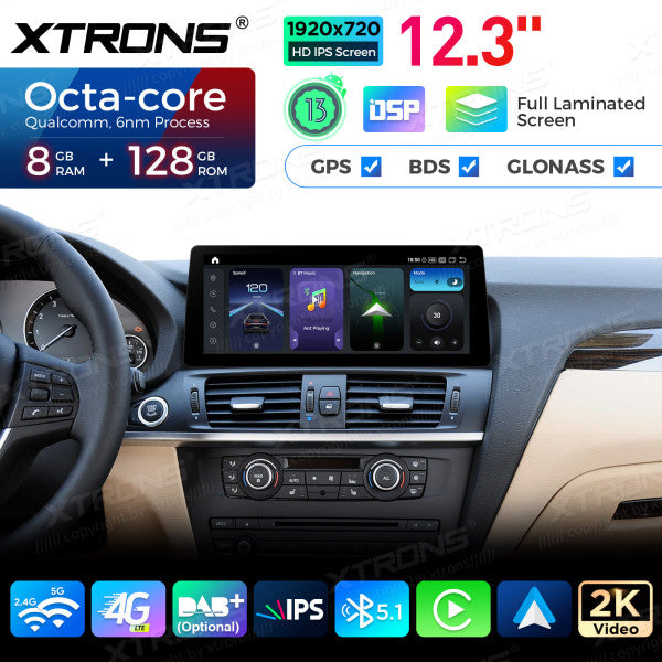 BMW X3/X4  F25-F26 CIC/NBT/EVO (2011-2018) Carplay android auto / Android  OEM / Qualcomm 680 / Octa Core / 8 GB di RAM e 128 GB di ROM / QGB23CIB12X3