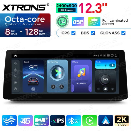 BMW | Serie 5 | Schermo 2K da 12,3″ | Sistema operativo Android e OEM | Qualcomm 680 | Octa Core | 8 GB di RAM e 128 GB di ROM | QGB24CCB12E60