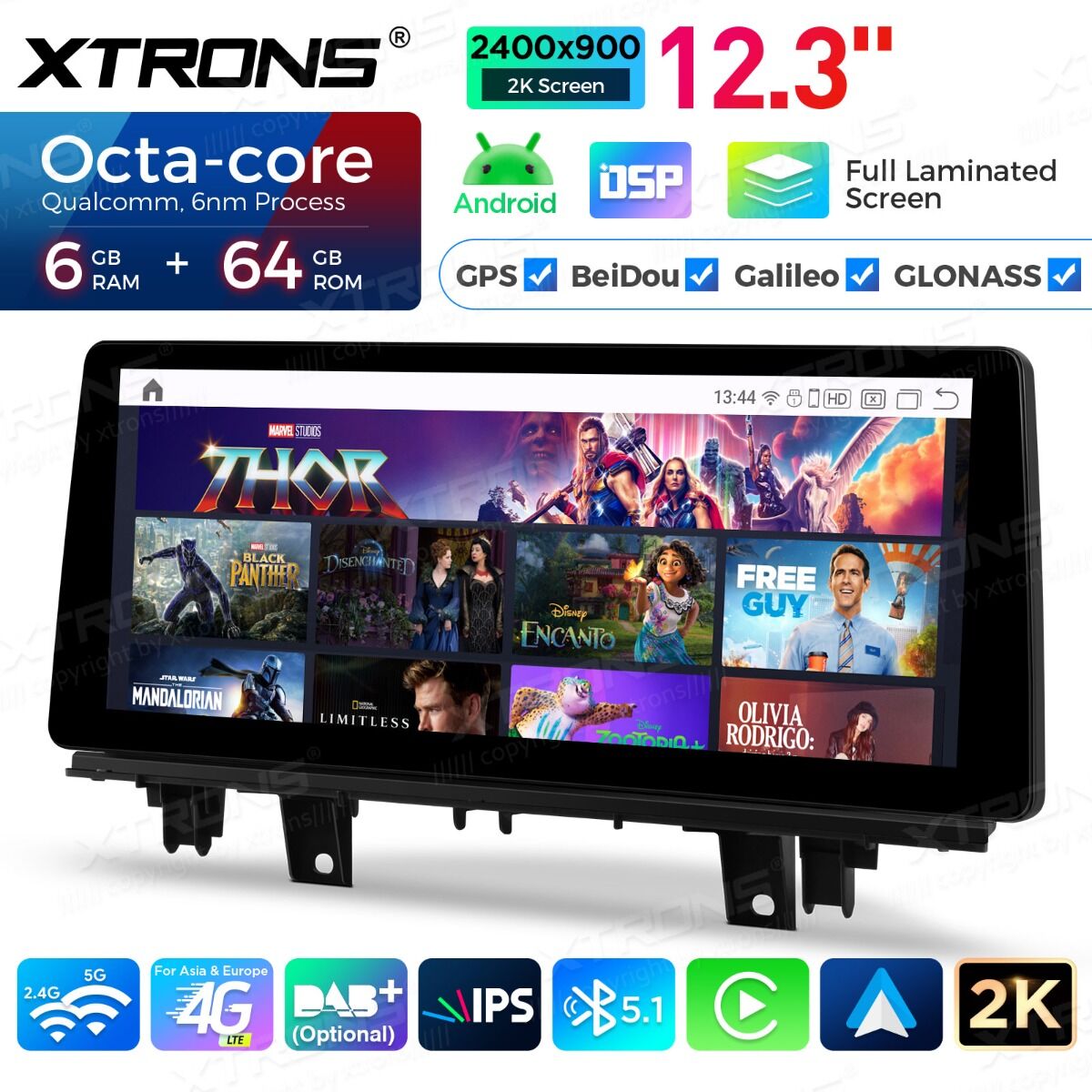 BMW X1 X2 F48 F49 F39 2016-2020 NBT 12,3" Qualcomm 668/680 Wireless CarPlay Android Auto Multimedia HD 1920*720 QLED Dual BT 4G LTE  QGBS25NB12X1N