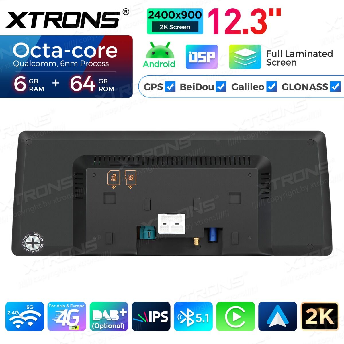 BMW X1 X2 F48 F49 F39 2016-2020 NBT 12,3" Qualcomm 668/680 Wireless CarPlay Android Auto Multimedia HD 1920*720 QLED Dual BT 4G LTE  QGBS25NB12X1N