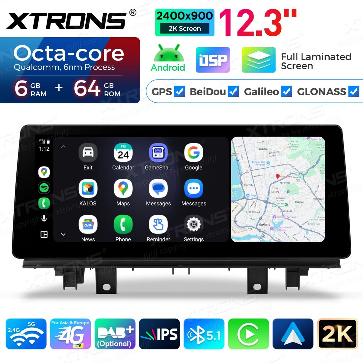 BMW X1 X2 F48 F49 F39 2016-2020 NBT 12,3" Qualcomm 668/680 Wireless CarPlay Android Auto Multimedia HD 1920*720 QLED Dual BT 4G LTE  QGBS25NB12X1N