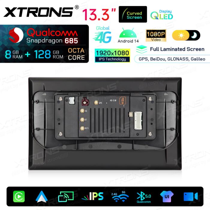Range Rover/ Range Rover Sport L405/L494 con sistema Bosch da 13,3 pollici 8+128GB Octa Core Qualcomm - Carplay e Android Auto Wireless  QIRH33RRVSB