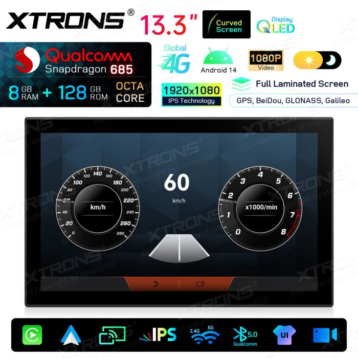 Range Rover/ Range Rover Sport L405/L494 con sistema Bosch da 13,3 pollici 8+128GB Octa Core Qualcomm - Carplay e Android Auto Wireless  QIRH33RRVSB