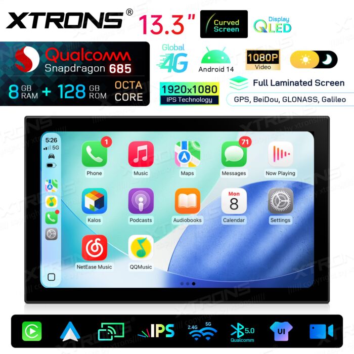 Range Rover/ Range Rover Sport L405/L494 con sistema Bosch da 13,3 pollici 8+128GB Octa Core Qualcomm - Carplay e Android Auto Wireless  QIRH33RRVSB