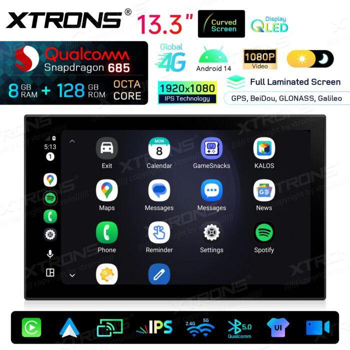 Range Rover/ Range Rover Sport L405/L494 con sistema Bosch da 13,3 pollici 8+128GB Octa Core Qualcomm - Carplay e Android Auto Wireless  QIRH33RRVSB