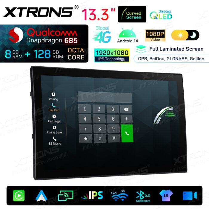Range Rover/ Range Rover Sport L405/L494 con sistema Bosch da 13,3 pollici 8+128GB Octa Core Qualcomm - Carplay e Android Auto Wireless  QIRH33RRVSB