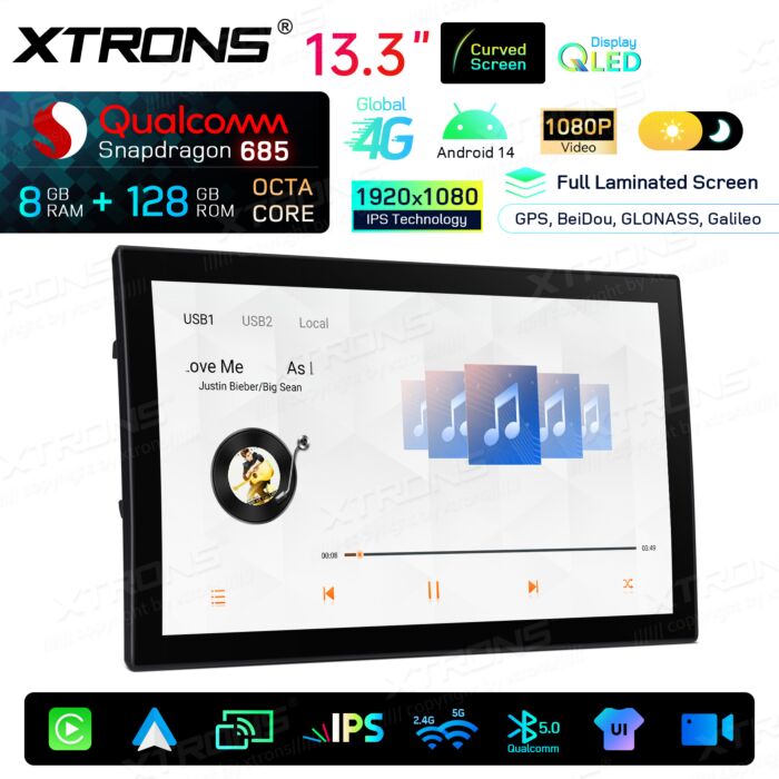 Range Rover/ Range Rover Sport L405/L494 con sistema Bosch da 13,3 pollici 8+128GB Octa Core Qualcomm - Carplay e Android Auto Wireless  QIRH33RRVSB
