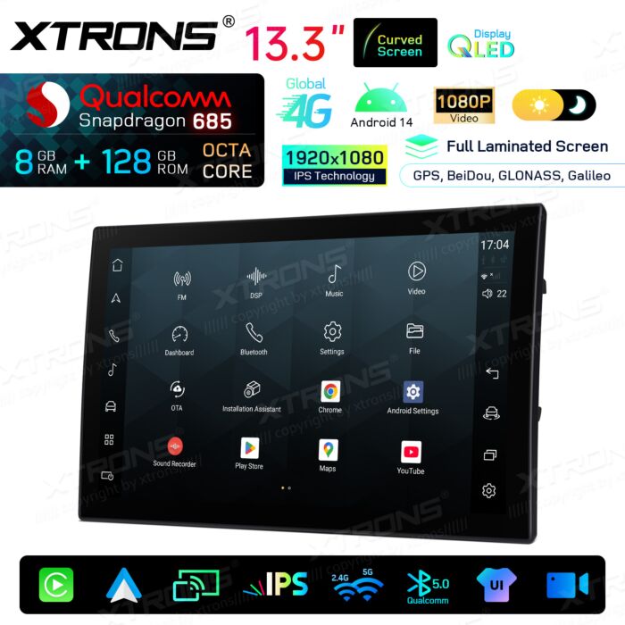 Range Rover/ Range Rover Sport L405/L494 con sistema Bosch da 13,3 pollici 8+128GB Octa Core Qualcomm - Carplay e Android Auto Wireless  QIRH33RRVSB