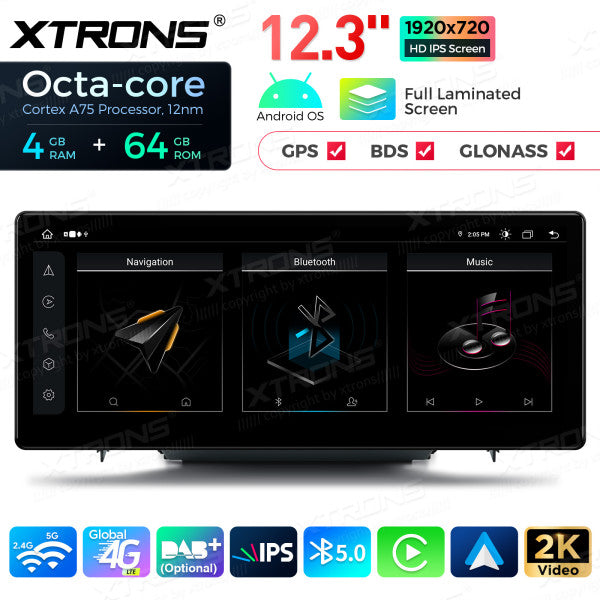 Audi A3 S3 RS3 2013-2018 MIB  Android 13 Octa Core 4+64 GB  12,3"  Carplay Android Auto wireless QLA23A3