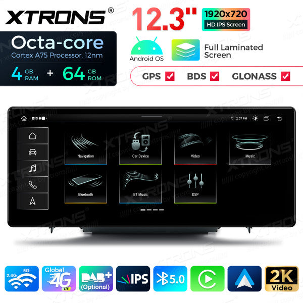 Audi A3 S3 RS3 2013-2018 MIB  Android 13 Octa Core 4+64 GB  12,3"  Carplay Android Auto wireless QLA23A3
