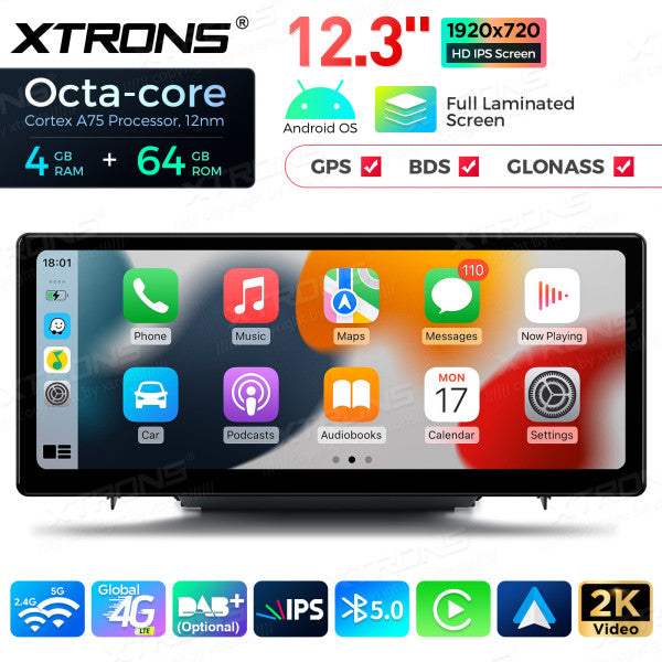 Audi A3 S3 RS3 2013-2018 MIB  Android 13 Octa Core 4+64 GB  12,3"  Carplay Android Auto wireless QLA23A3
