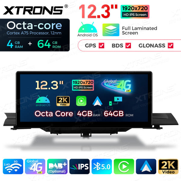 Audi A4 S4 RS4 A5 S5 RS5 MIB 2016-2020 Android 13  4/64 GB Octa Core  12,3" Carplay Android auto wireless USB GPS QLA23A4NL