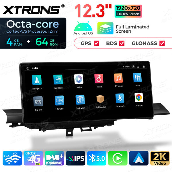 Audi A4 S4 RS4 A5 S5 RS5 MIB 2016-2020 Android 13  4/64 GB Octa Core  12,3" Carplay Android auto wireless USB GPS QLA23A4NL