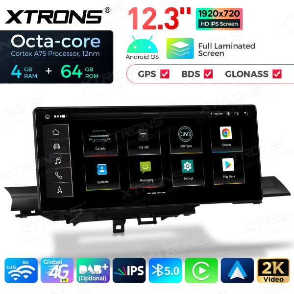 Audi A4 S4 RS4 A5 S5 RS5 MIB 2016-2020 Android 13  4/64 GB Octa Core  12,3" Carplay Android auto wireless USB GPS QLA23A4NL