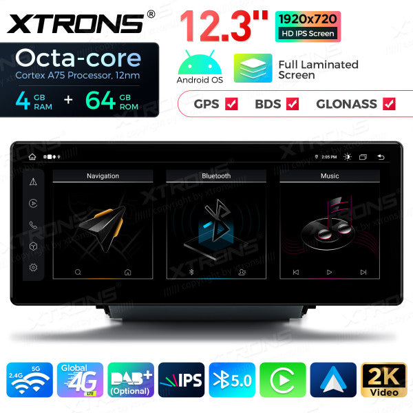 Audi Q3 SQ3 RS13  (2013-2018) MMI Android 14 Octa Core da 12,3"  4+64 GB 4G LTE schermo IPS 2K carplay android auto wireless QLA23Q3