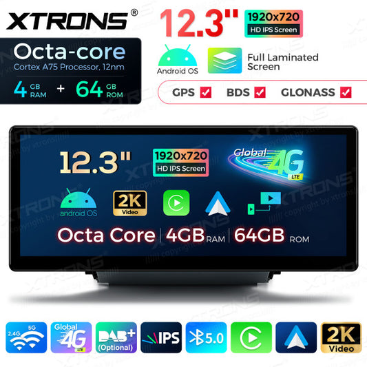 Audi Q3 SQ3 RS13  (2013-2018) MMI Android 14 Octa Core da 12,3"  4+64 GB 4G LTE schermo IPS 2K carplay android auto wireless QLA23Q3