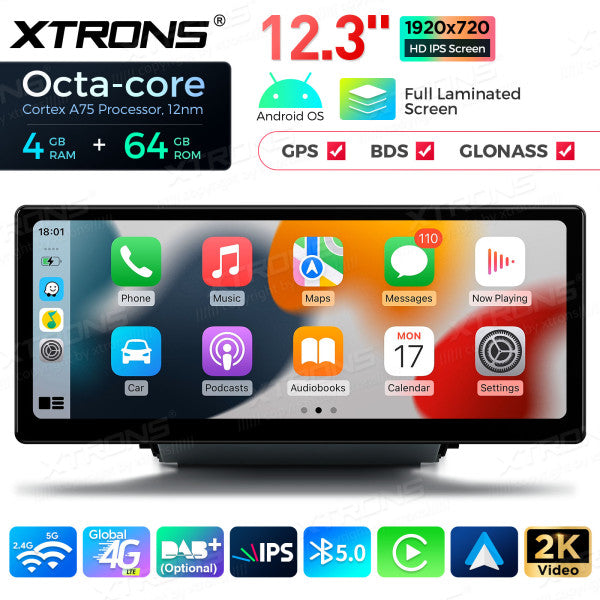Audi Q3 SQ3 RS13  (2013-2018) MMI Android 14 Octa Core da 12,3"  4+64 GB 4G LTE schermo IPS 2K carplay android auto wireless QLA23Q3