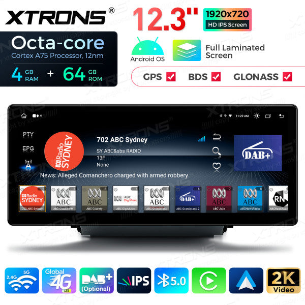 Audi Q3 SQ3 RS13  (2013-2018) MMI Android 14 Octa Core da 12,3"  4+64 GB 4G LTE schermo IPS 2K carplay android auto wireless QLA23Q3