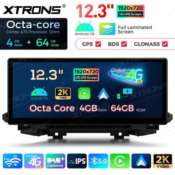 AUDI Q5 SQ5 (2017-2020) con sistema MIB2 12,3 "Android 4G LTE globale Octa Core 4+64 GB con schermo IPS 2K carplay android auto  QLA23Q5NL