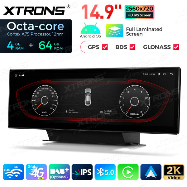 Audi A4 / A5 (2016-2020) 14,9 "Android 4G LTE globale  Octa Core 4+64 GB con schermo IPS 2K carplay android auto QLA42A4NL