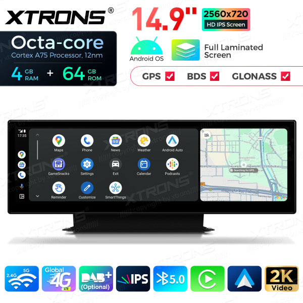 Audi A4 / A5 (2016-2020) 14,9 "Android 4G LTE globale  Octa Core 4+64 GB con schermo IPS 2K carplay android auto QLA42A4NL