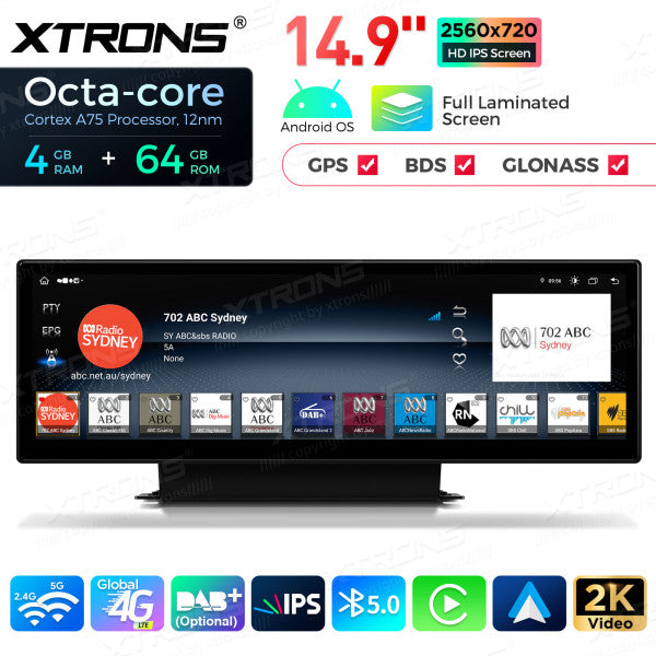 Audi A4 / A5 (2016-2020) 14,9 "Android 4G LTE globale  Octa Core 4+64 GB con schermo IPS 2K carplay android auto QLA42A4NL