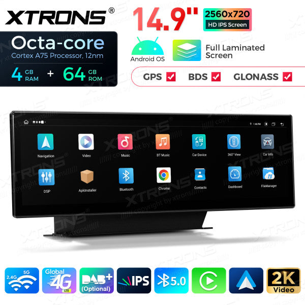 Audi A4 / A5 (2016-2020) 14,9 "Android 4G LTE globale  Octa Core 4+64 GB con schermo IPS 2K carplay android auto QLA42A4NL