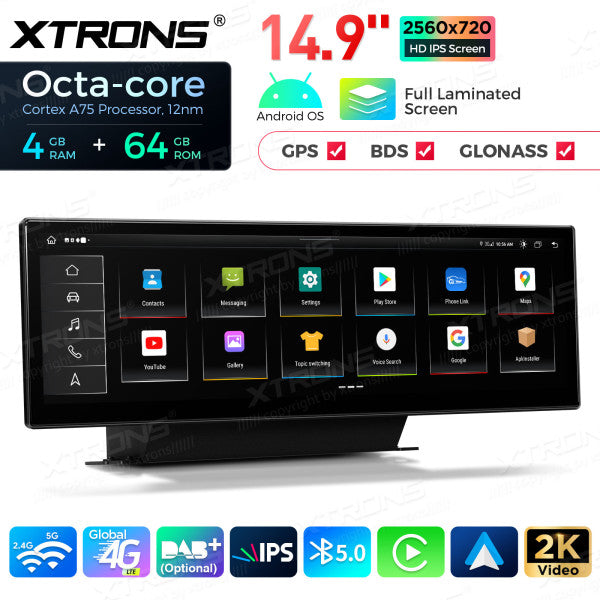 Audi A4 / A5 (2016-2020) 14,9 "Android 4G LTE globale  Octa Core 4+64 GB con schermo IPS 2K carplay android auto QLA42A4NL