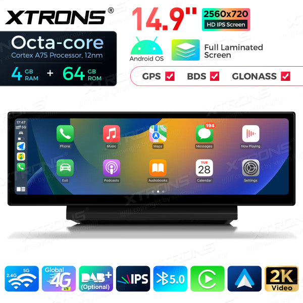 Audi A6 A7 RS6 RS7 S6 C7 S7 (2012-2018)con sistema MMI 3G / 3G+ / Android 14 Octa Core da 14,9 pollici 4+64 GB 4G LTE con schermo IPS 2K  carplay android auto QLA42A6L