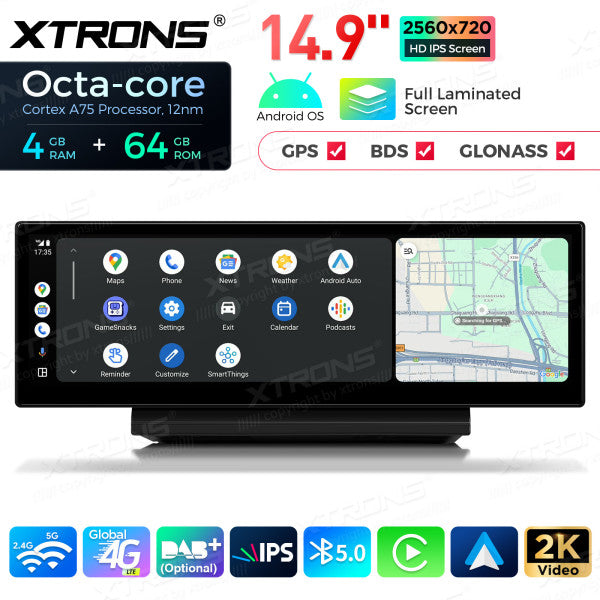 Audi A6 A7 RS6 RS7 S6 C7 S7 (2012-2018)con sistema MMI 3G / 3G+ / Android 14 Octa Core da 14,9 pollici 4+64 GB 4G LTE con schermo IPS 2K  carplay android auto QLA42A6L