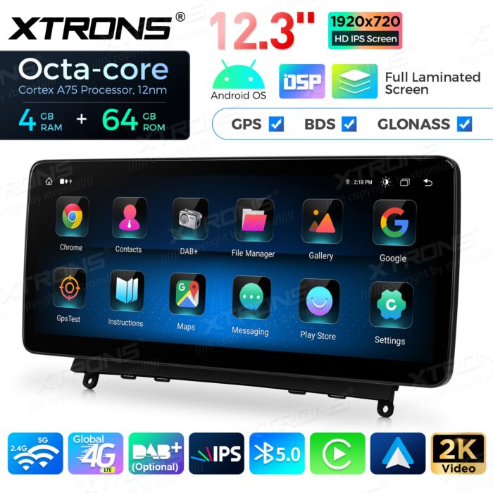 Autoradio Android da 12,3" per Mercedes-Benz classe C | Apple CarPlay e Android Auto | QLM2240M12C40