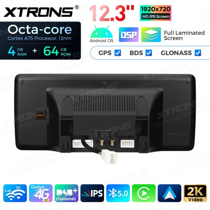Autoradio Android da 12,3" per Mercedes-Benz classe C | Apple CarPlay e Android Auto | QLM2240M12C40