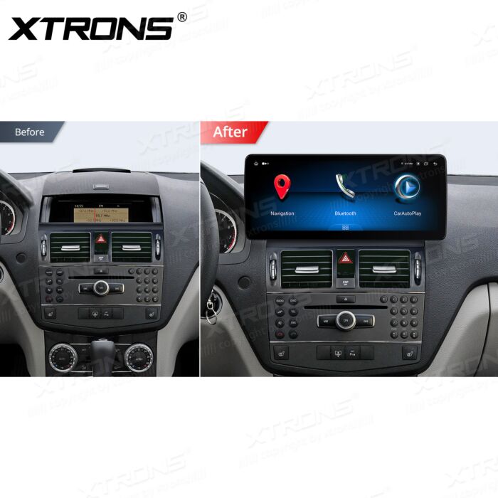 Autoradio Android da 12,3" per Mercedes-Benz classe C | Apple CarPlay e Android Auto | QLM2240M12C40