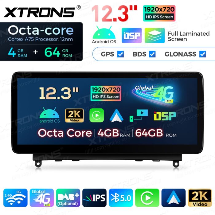 Autoradio Android da 12,3" per Mercedes-Benz classe C | Apple CarPlay e Android Auto | QLM2240M12C40