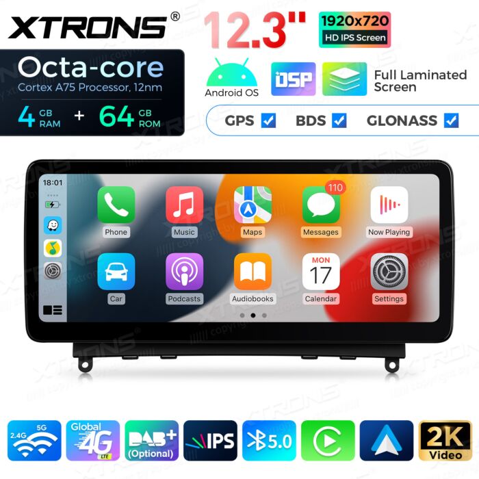 Autoradio Android da 12,3" per Mercedes-Benz classe C | Apple CarPlay e Android Auto | QLM2240M12C40