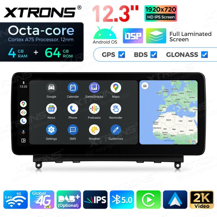Autoradio Android da 12,3" per Mercedes-Benz classe C | Apple CarPlay e Android Auto | QLM2240M12C40