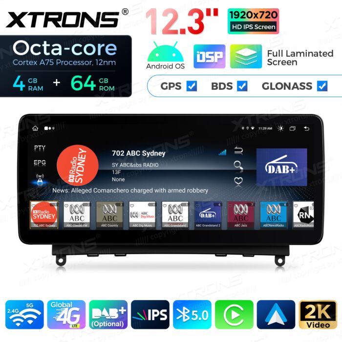 Autoradio Android da 12,3" per Mercedes-Benz classe C | Apple CarPlay e Android Auto | QLM2240M12C40