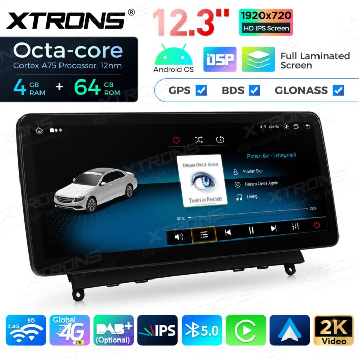 Autoradio Android da 12,3" per Mercedes-Benz classe C | Apple CarPlay e Android Auto | QLM2240M12C40