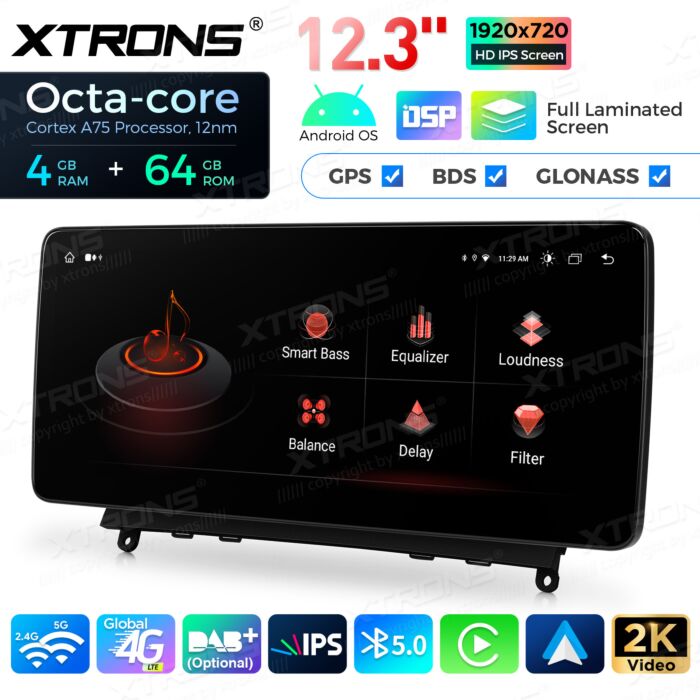 Autoradio Android da 12,3" per Mercedes-Benz classe C | Apple CarPlay e Android Auto | QLM2240M12C40