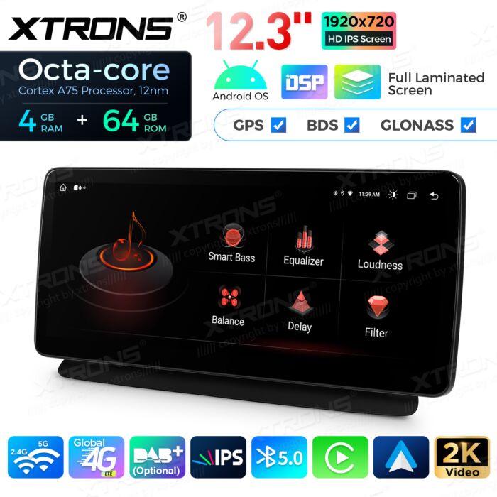Autoradio Android da 12,3" per vari modelli Mercedes-Benz | Apple CarPlay e Android Auto | QLM2240M12CLS